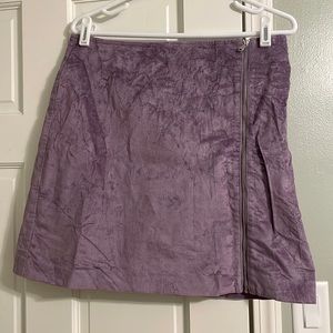 Purple Suede Skirt